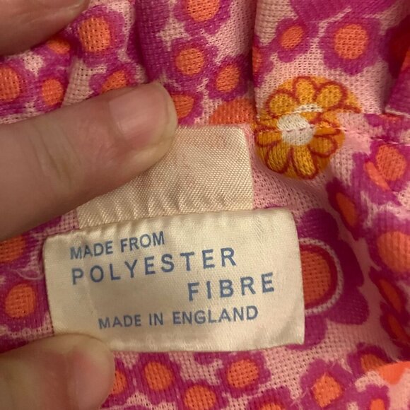 Vintage MOD Pink Floral Dress - Picture 9 of 11